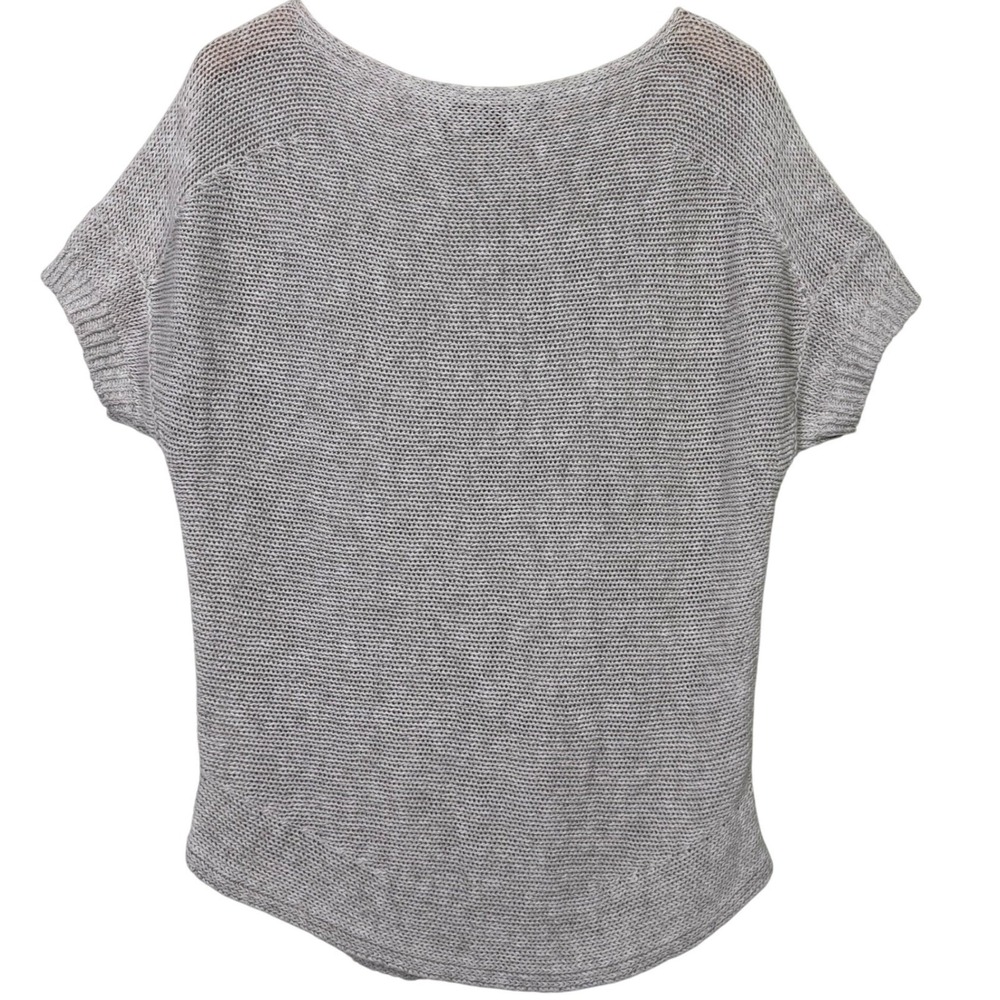 Tommy Bahama Womens Top Small Knit Short Sleeve Boat Neck Pe Cotton Linen